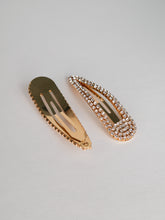 Load image into Gallery viewer, Gold Rhinestone Clip Set
