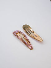 Load image into Gallery viewer, Rose Gold Rhinestone Clip Set
